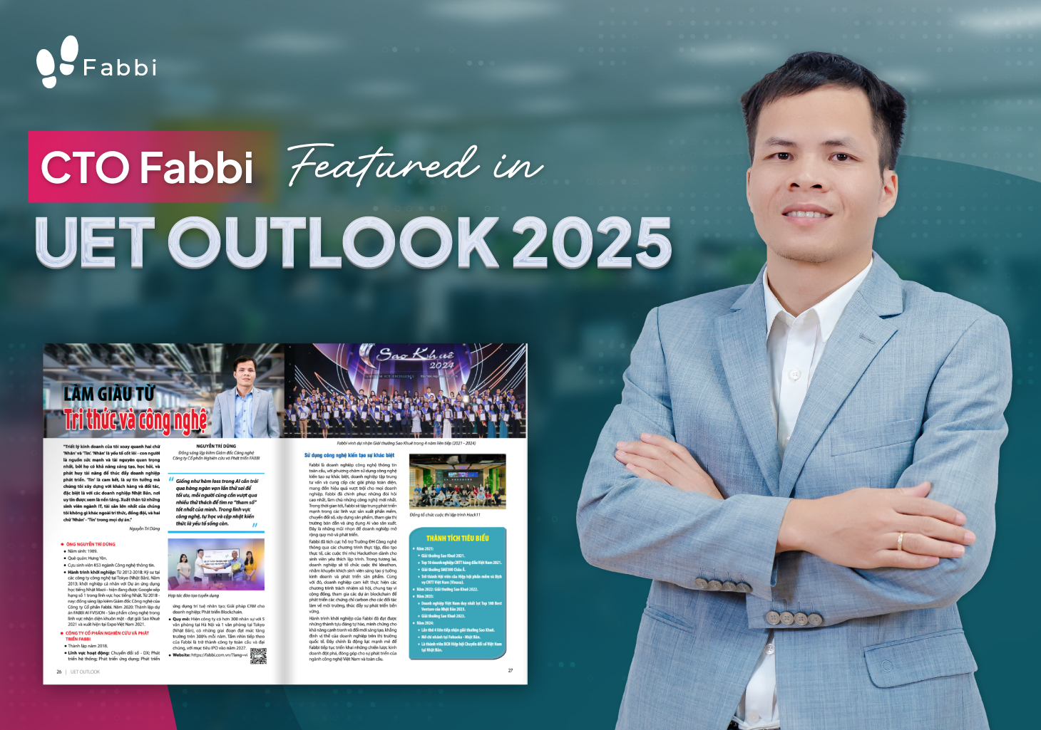 CTO of FABBI – A Featured figure on UET Outlook 2025