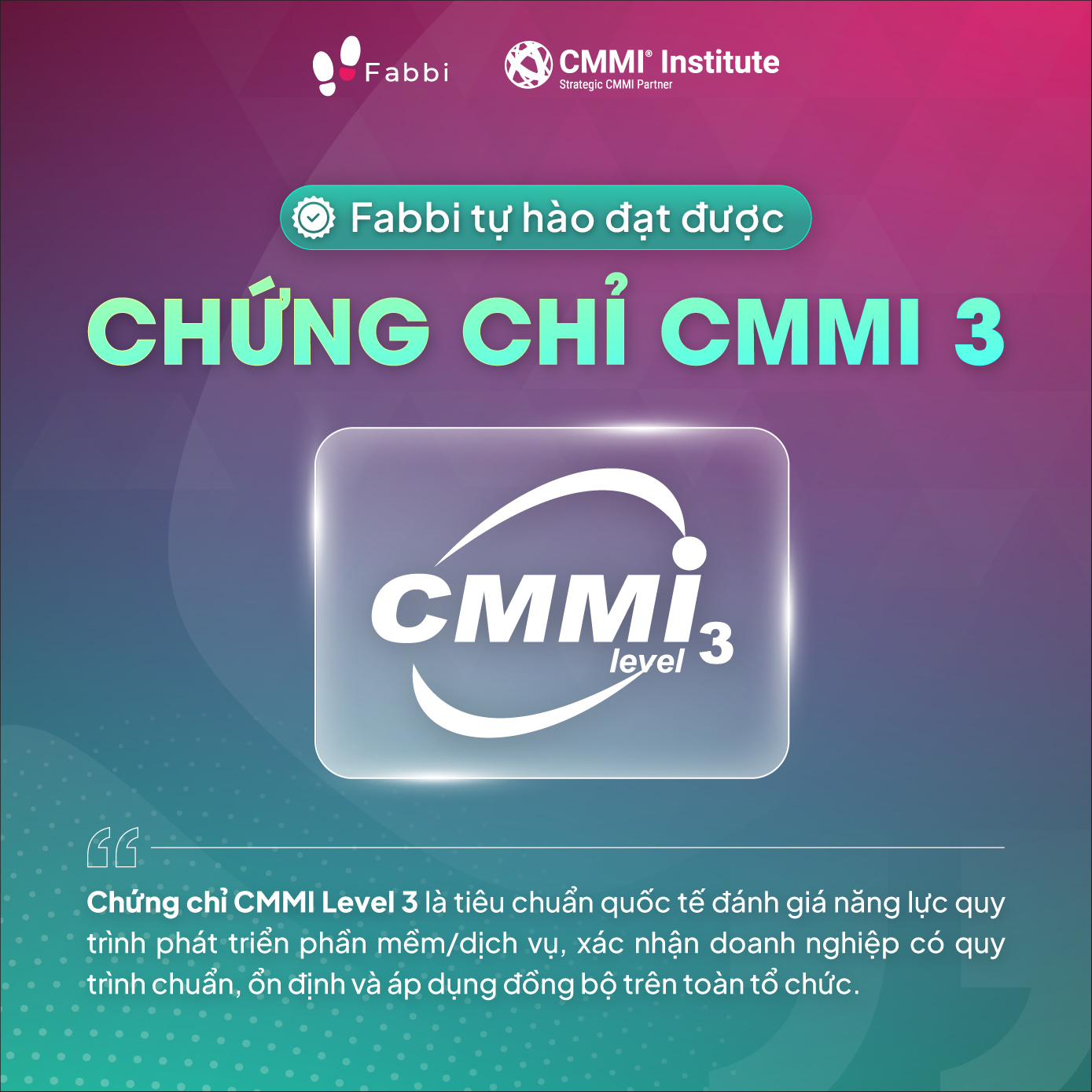 FABBI ACHIEVES CMMI LEVEL 3 CERTIFICATION – A STRATEGIC MILESTONE FOR 2026