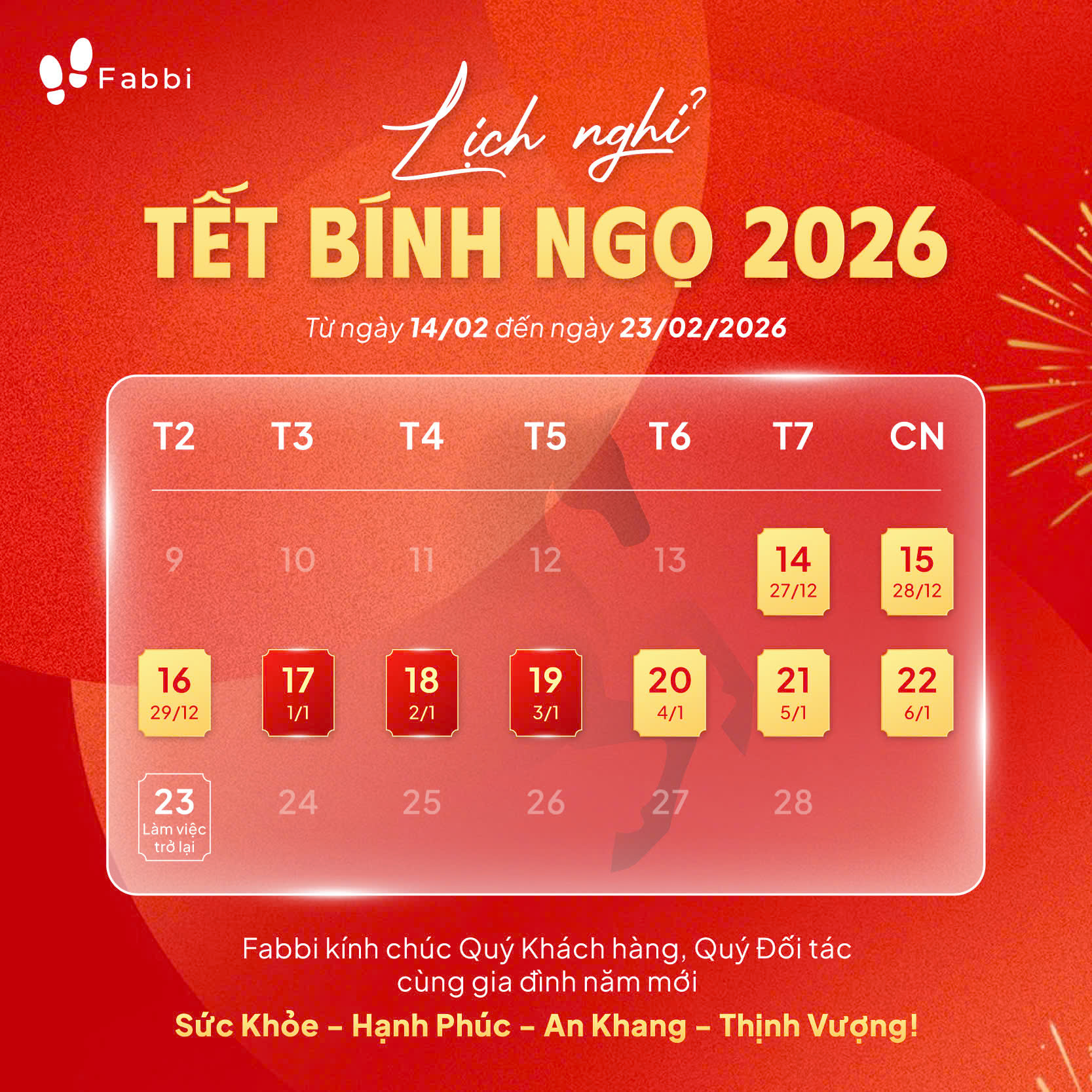 HAPPY LUNAR NEW YEAR 2026 — HOLIDAY NOTICE