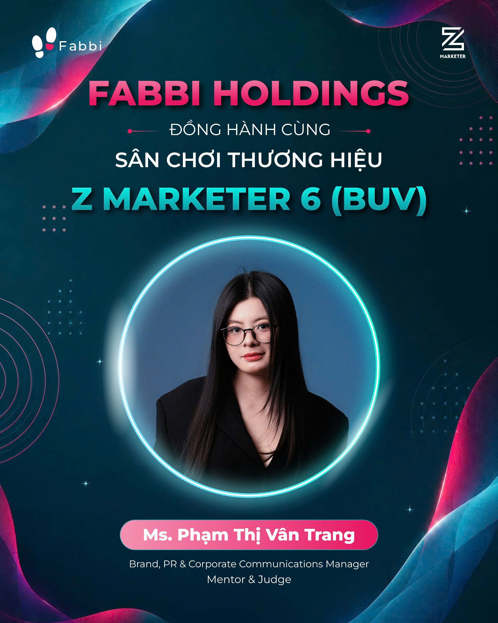 FABBI HOLDINGS ACCOMPANIES Z MARKETER 6 (BUV) AS MENTOR & JUDGE 
