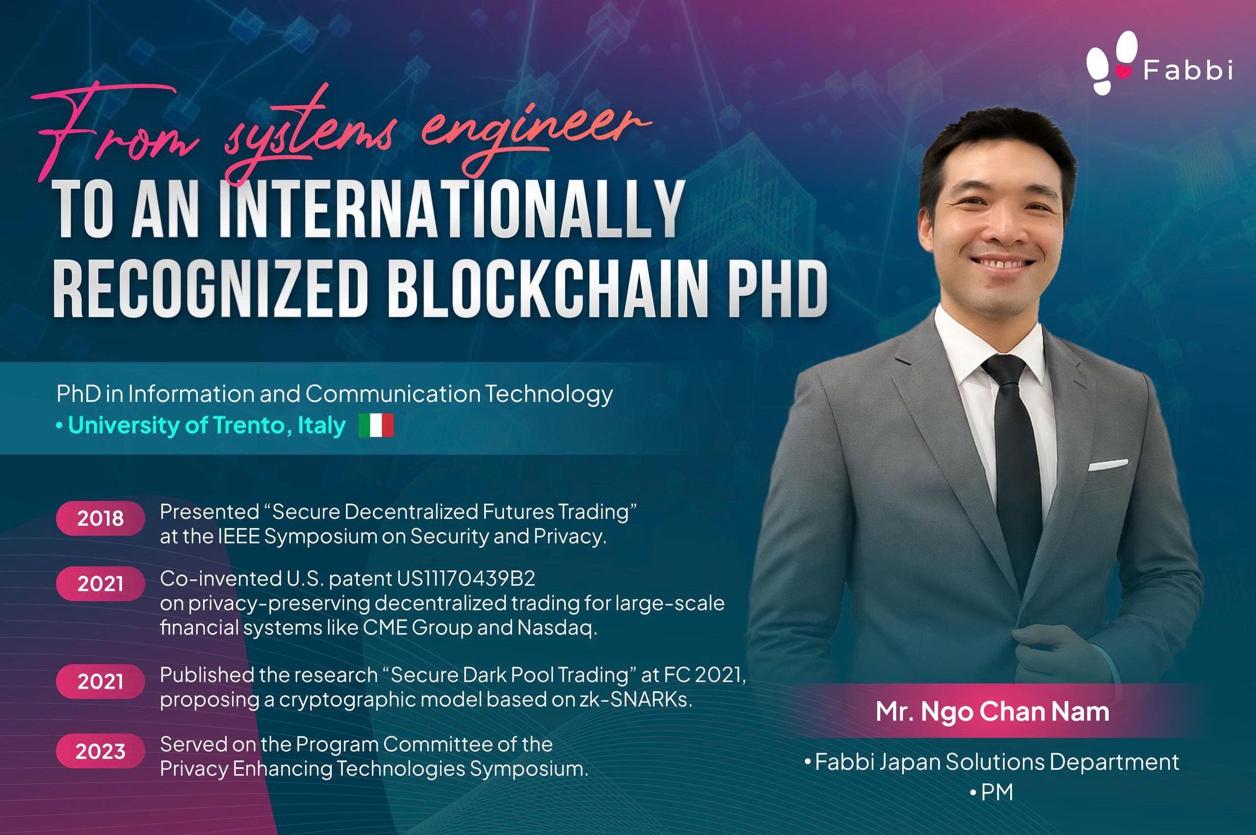 MR. NGO CHAN NAM: FROM SYSTEMS ENGINEER TO AN INTERNATIONALLY RECOGNIZED BLOCKCHAIN PHD